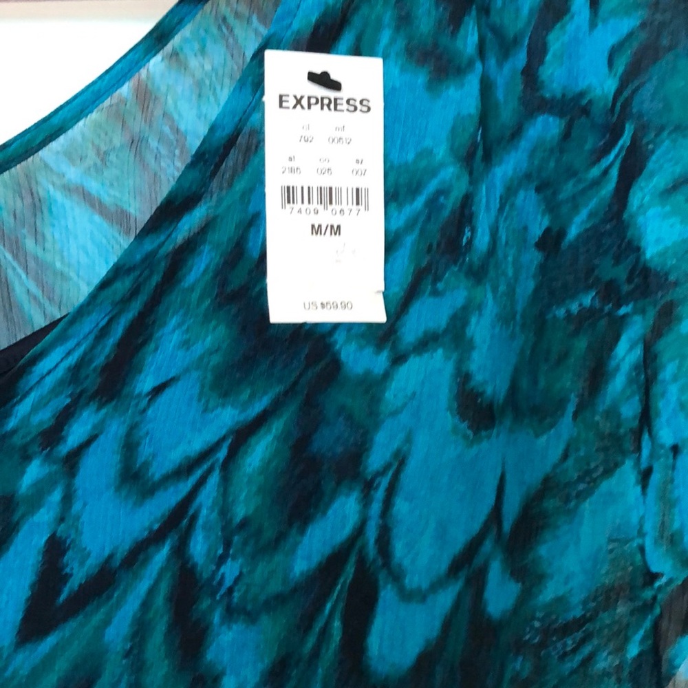 NWT Express Watercolor print dress. - Picture 2 of 4